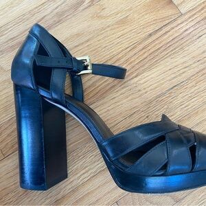 Michael Michael Kors Sz 9.5 Black Women's Heels- Sandals. excellent condition!